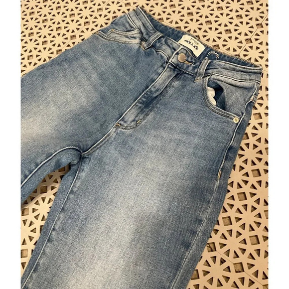 Rolla's Original Straight Bleeker Jeans in Vintage Blue 24 Womens Denim Pants - Picture 6 of 14
